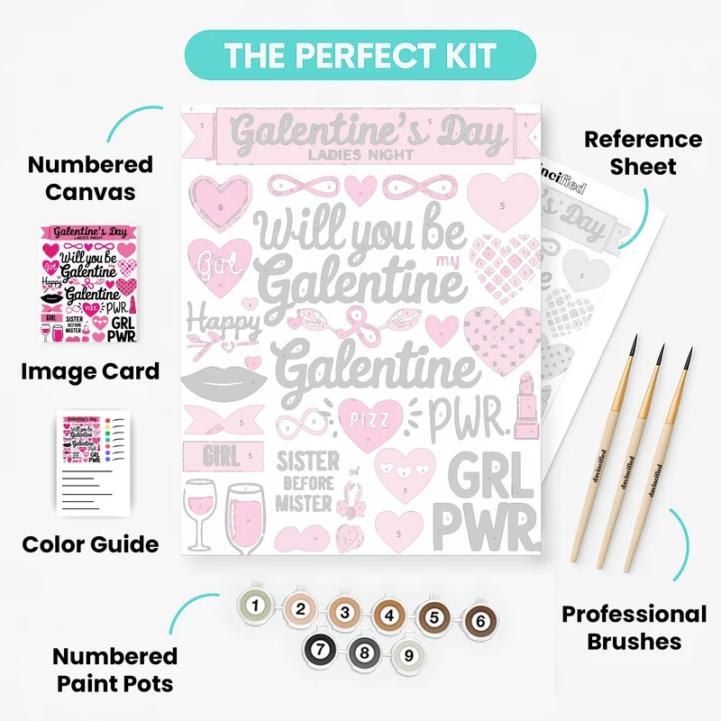 Galentine's Day - Paint by Numbers Kit