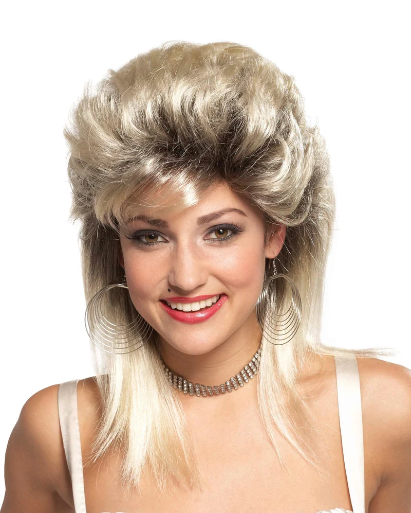80er Jahre Rockstar Perücke Damen