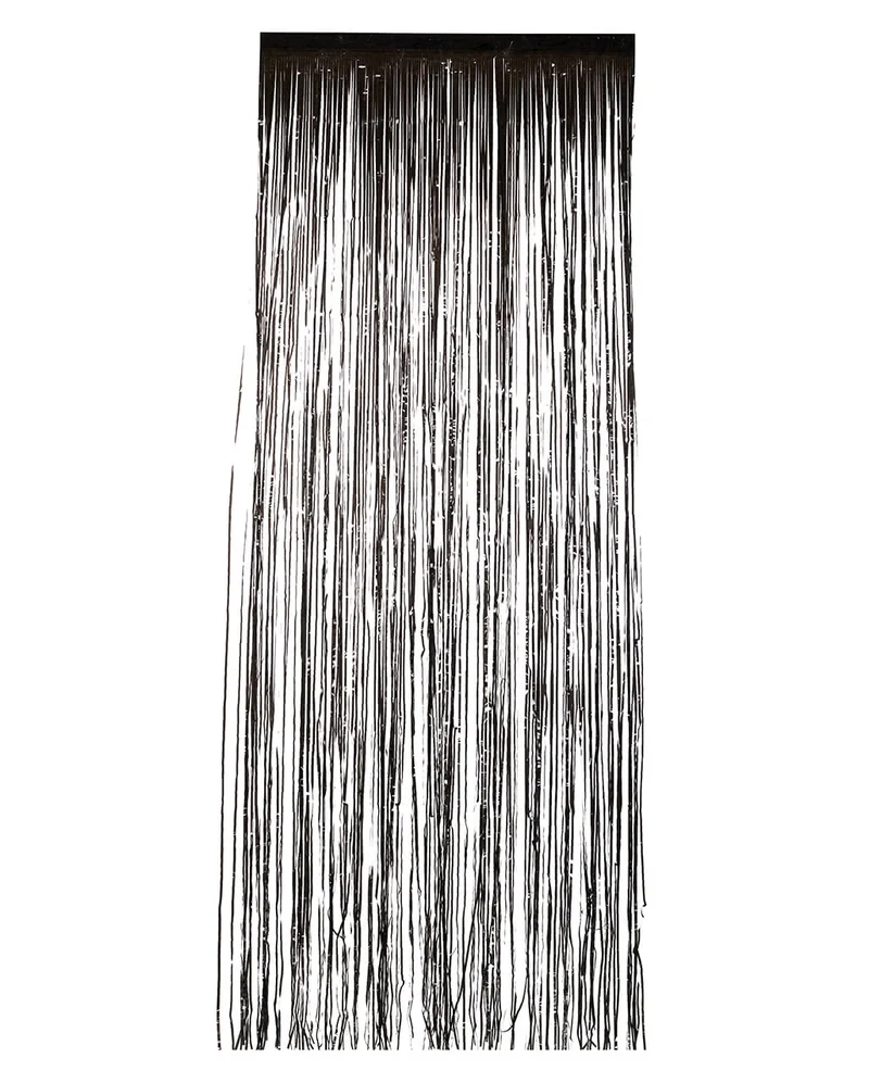 Lametta Vorhang schwarz