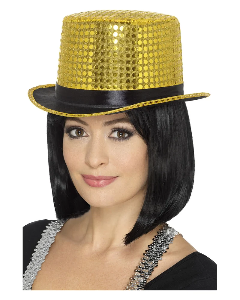 Pailletten Zylinder golden