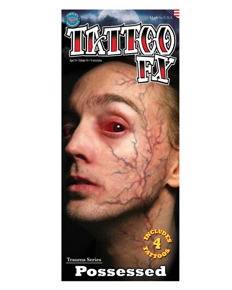 FX Tattoo Possessed Veins zum Aufkleben