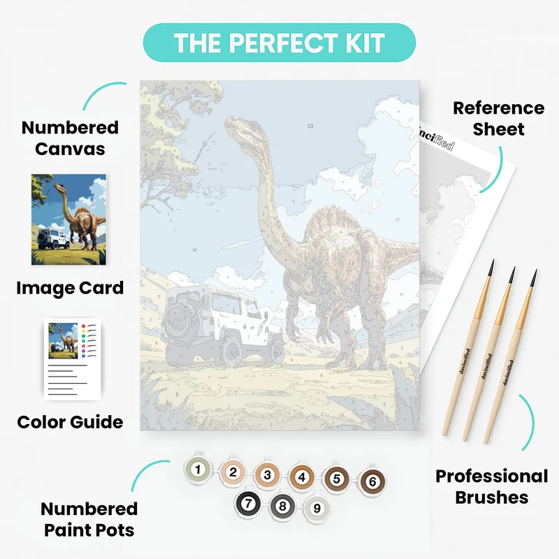 Dinosaur Safari Adventure - Paint by Numbers Kit