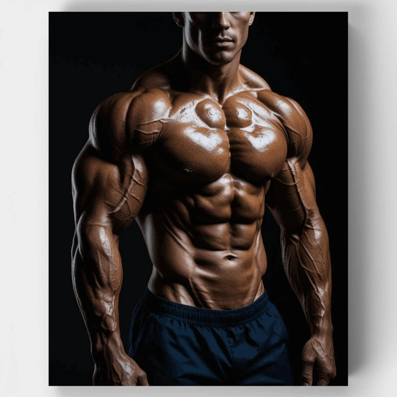 Muscular Male Physique - Paint by Numbers Kit