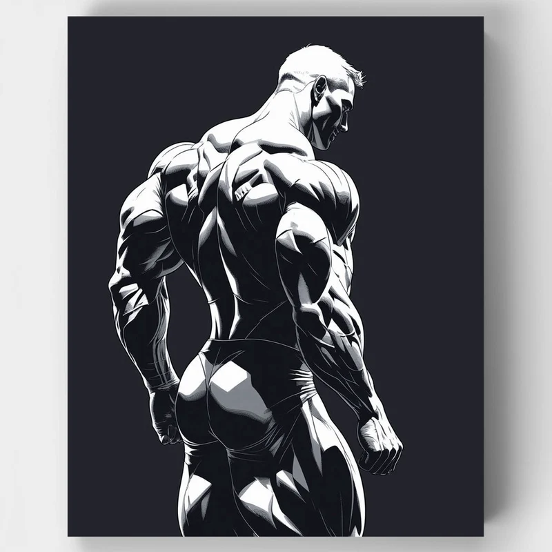 Muscular Male Figure - Paint by Numbers Kit