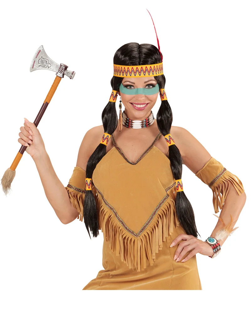 Indianer Zopfperücke