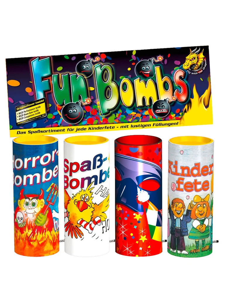 Fun Bombs Tischfeuerwerk 4er-Btl.