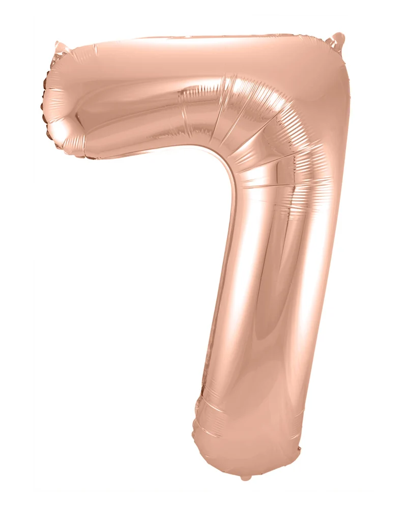 Folienballon Zahl 7 Rose Gold