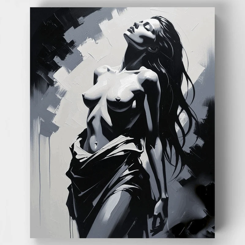 Monochrome Elegance - Paint by Numbers Kit