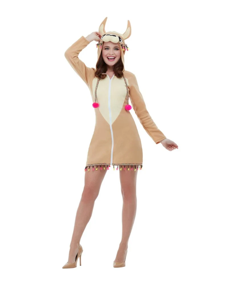 Lama Kostümkleid mit Kapuze für Frauen