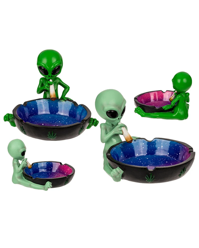 Alien mit Joint Aschenbecher, 1 Stück