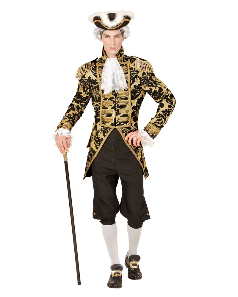 Venezianischer Militärfrack gold-schwarz