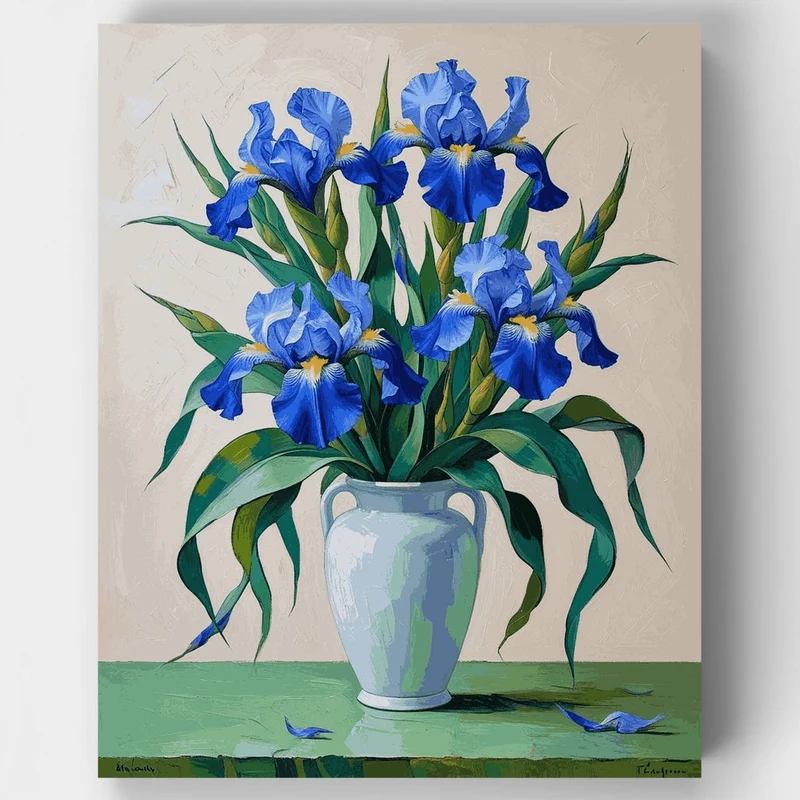 Blue Iris Bouquet - Paint by Numbers Kit