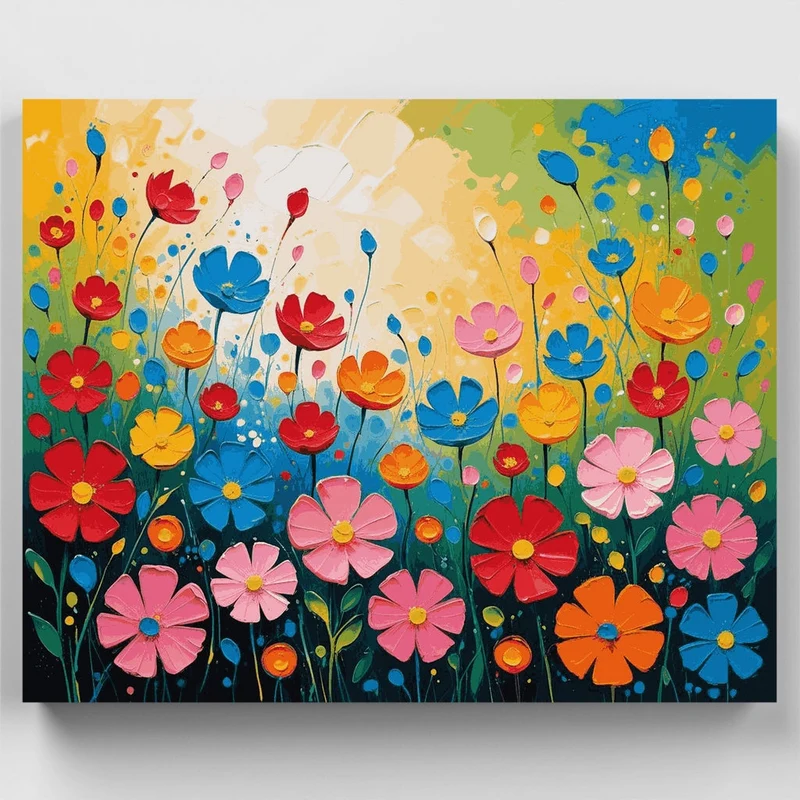 Vibrant Wildflower Meadow - Paint by Numbers Kit