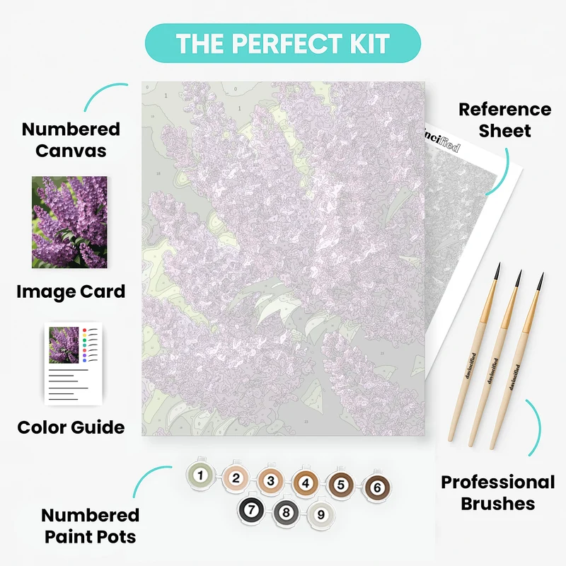 Blooming Lilac Garden - Paint by Numbers Kit