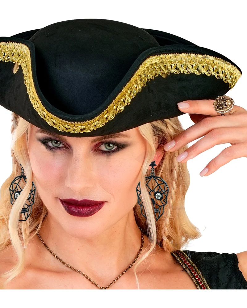 Metall Piratenring mit Totenkopf