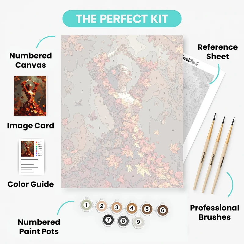 Autumn Leaf Dance - Paint by Numbers Kit