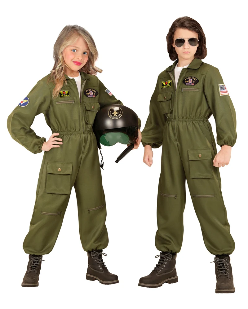 Kampfjet Pilot Kostüm für Kinder
