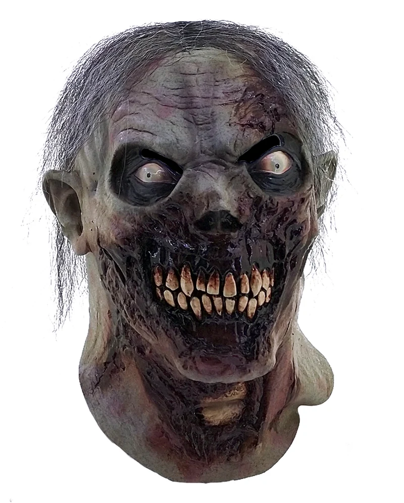 Zombie Maske mit Haaren