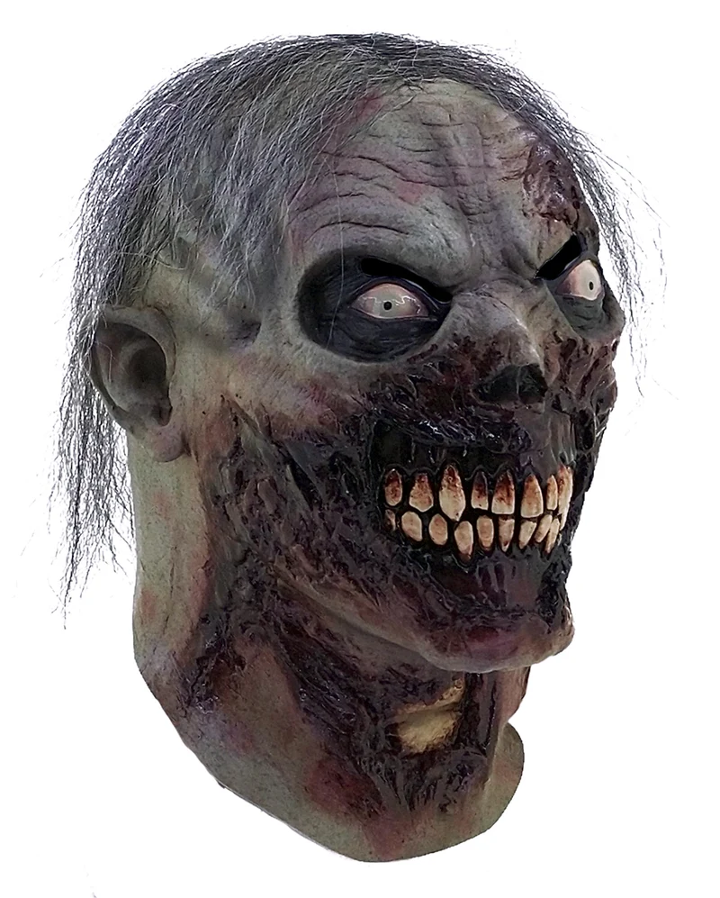Zombie Maske mit Haaren