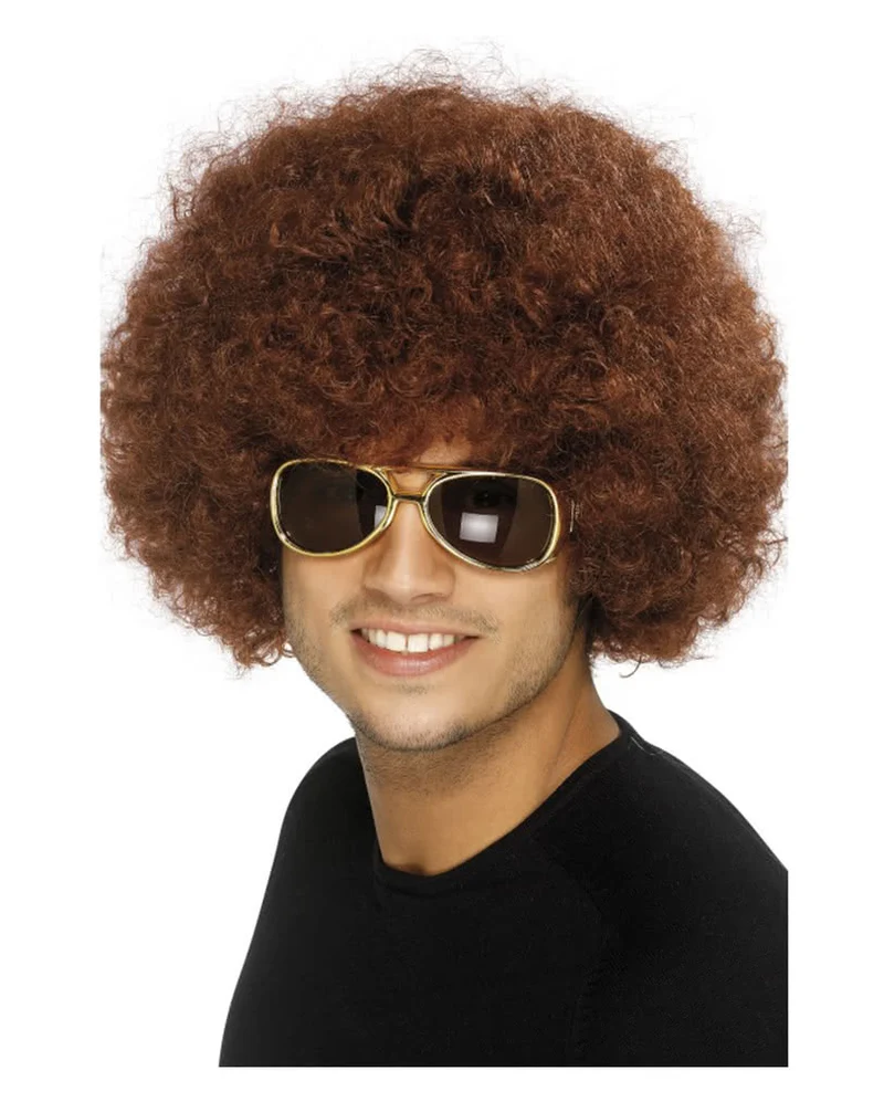 Braune Afro Perücke - Unisex