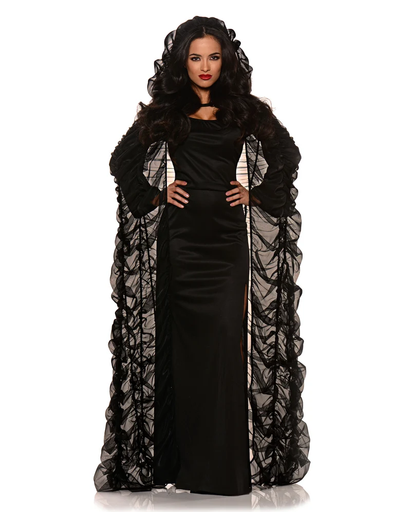 Chiffon Cape mit Kapuze
