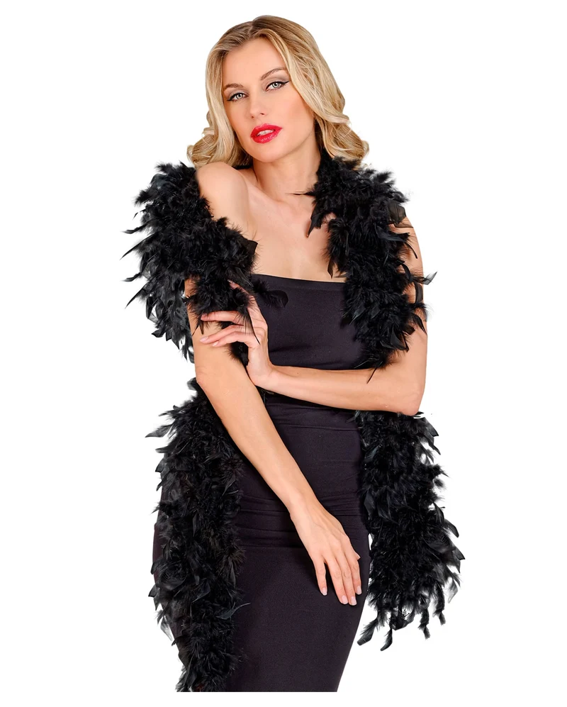 Federboa Schwarz 180 cm / 80 g