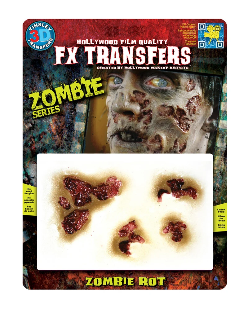 3D FX Transfer Tattoo Zombie Wunde