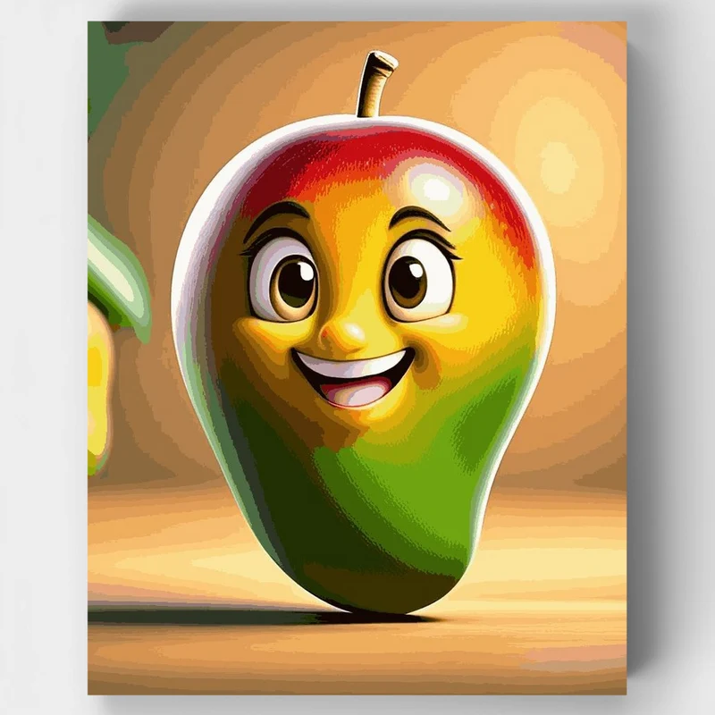 "Funny mango" Paint by Numbers Kit