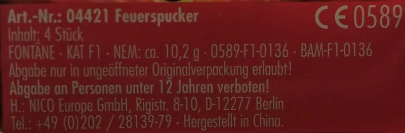 Feuerspucker 4er-Schachtel