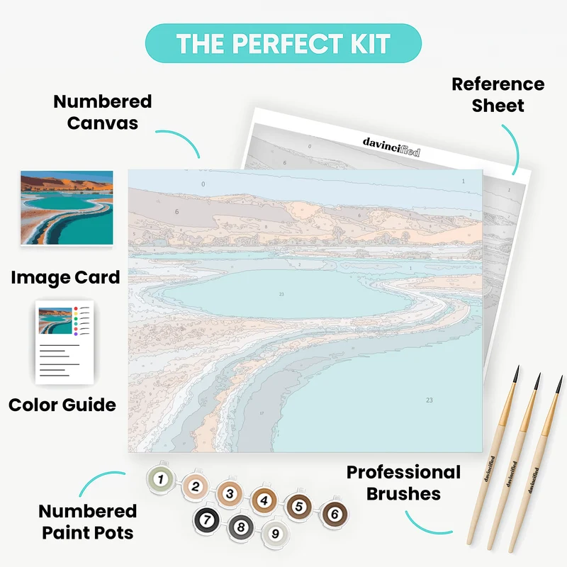 Desert Oasis Lagoon - Paint by Numbers Kit