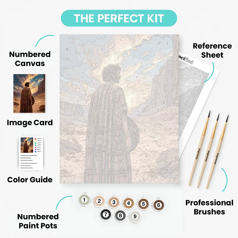 Desert Wanderer at Sunset - Paint by Numbers Kit