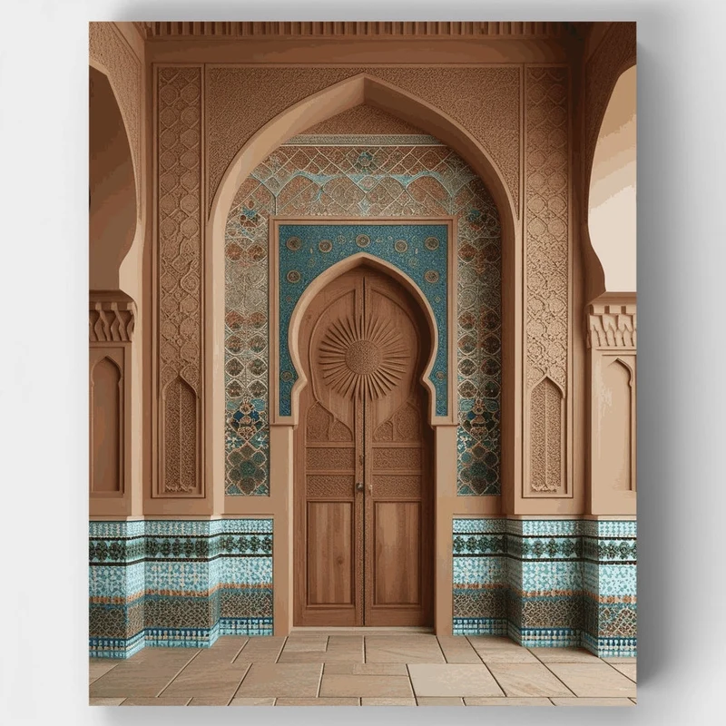 Moroccan Palace Doorway - Paint by Numbers Kit