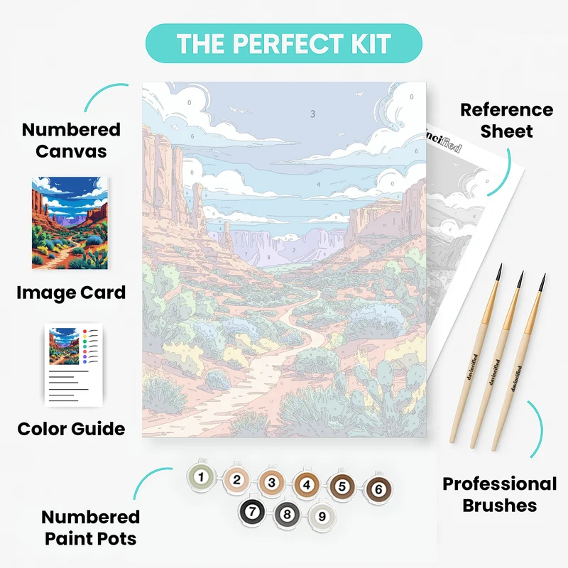 Desert Canyon Adventure - Paint by Numbers Kit