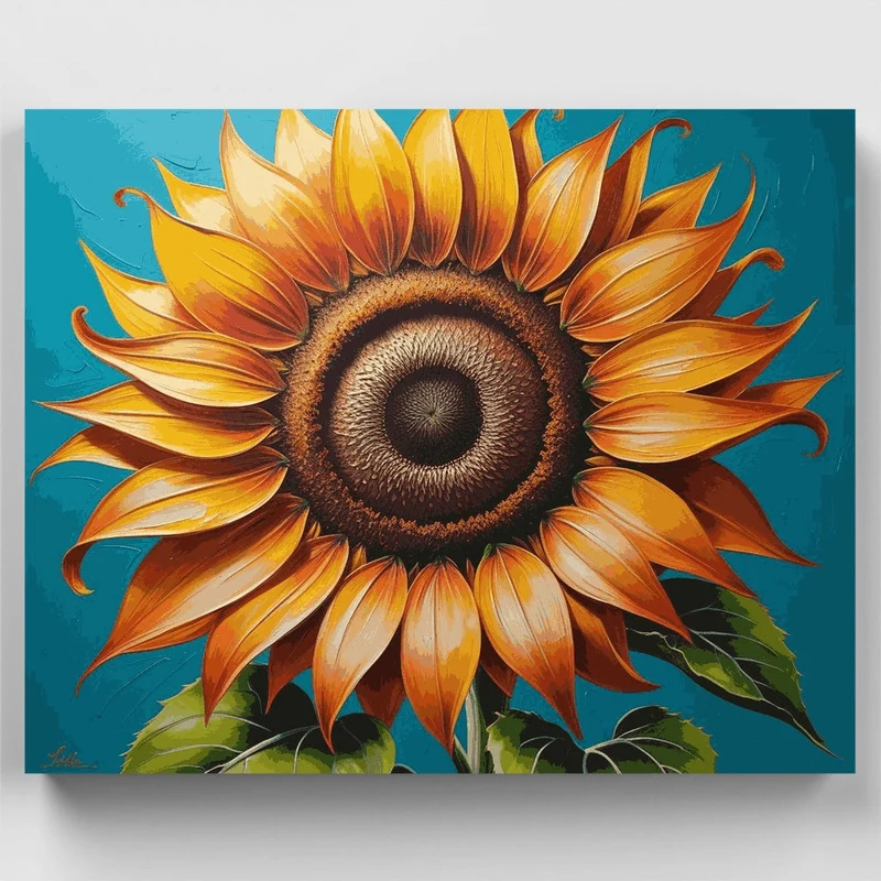Vibrant Sunflower Bloom - Paint by Numbers Kit