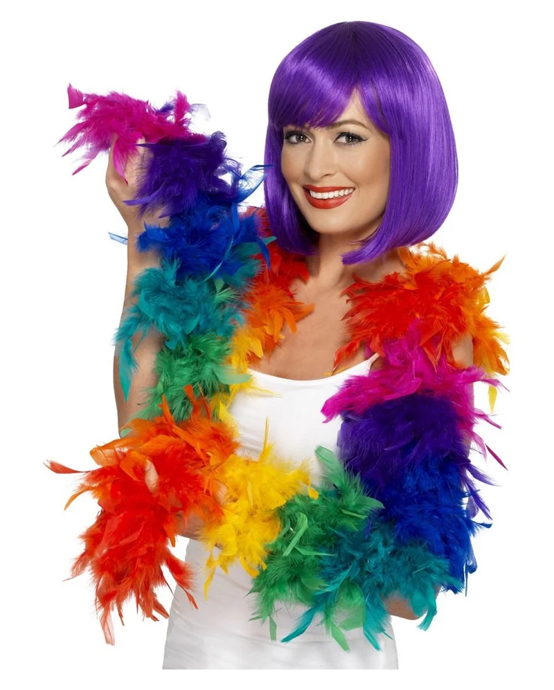 Regenbogen Federboa 180cm