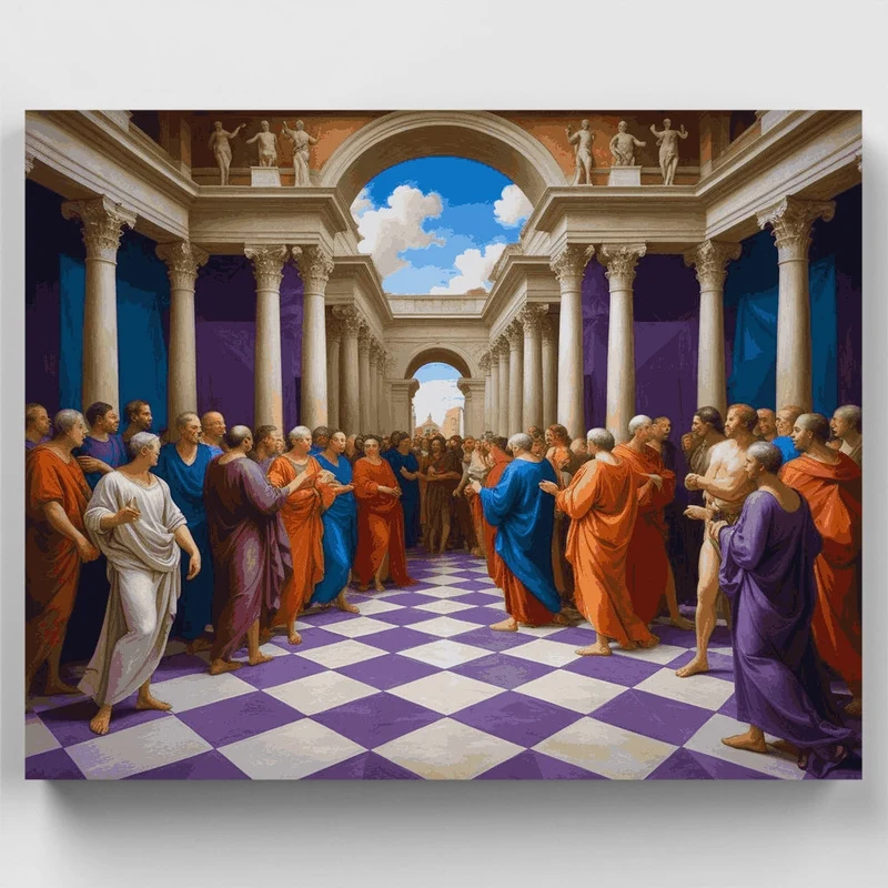 Ancient Roman Senate Gathering - Paint by Numbers Kit