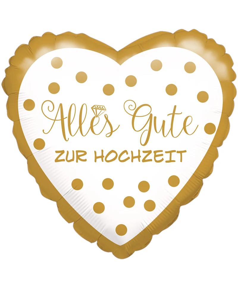 Folienballon Alles Gute zur Hochzeit 43cm