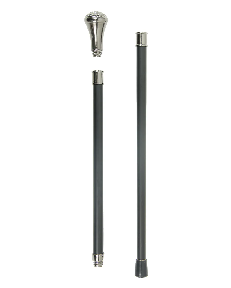 Gehstock mit silbernem Fledemaus Knauf