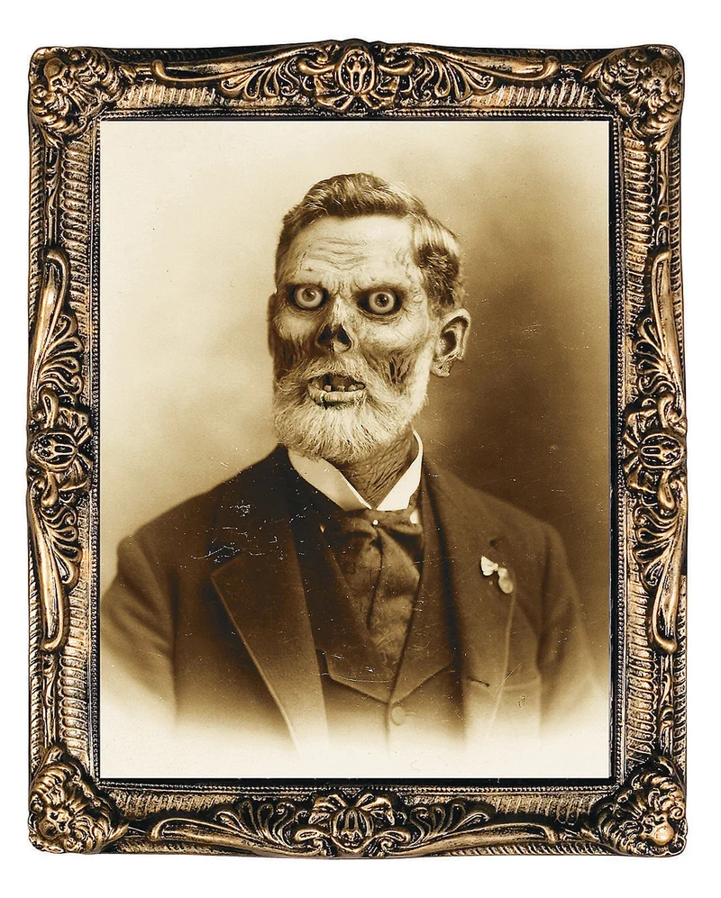 Hologramm Portrait Zombie Großvater 38 x 51 cm