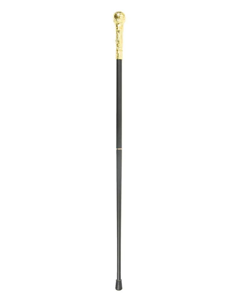 Gehstock mit goldenem Knauf Deluxe