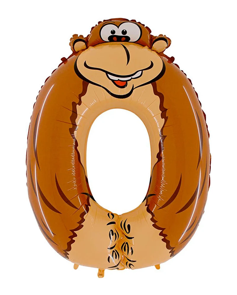Animaloon Zahl 0 Affe
