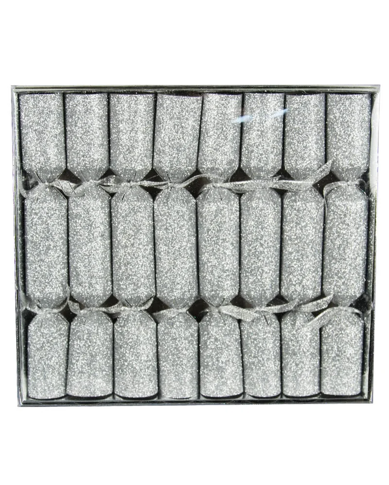 Knallbonbons Glittereffekt Silber 8 St.