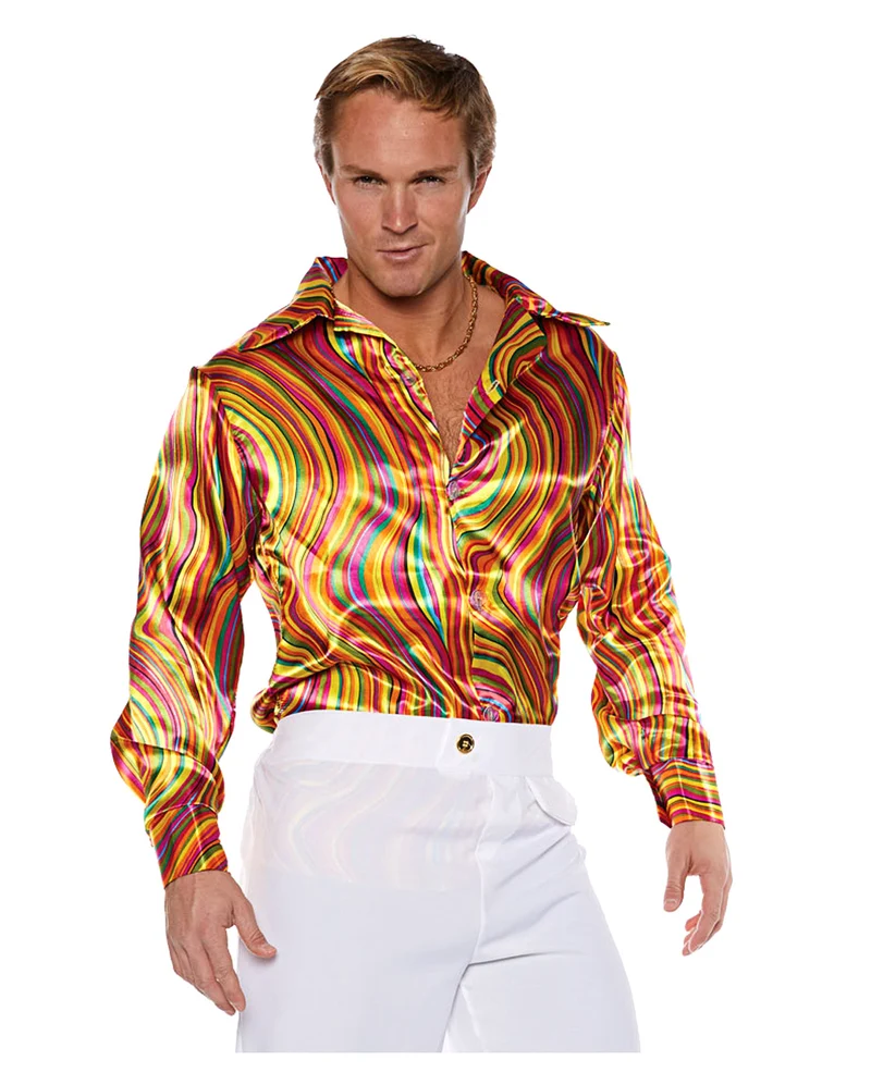 Multicolor Disco Kostüm Hemd