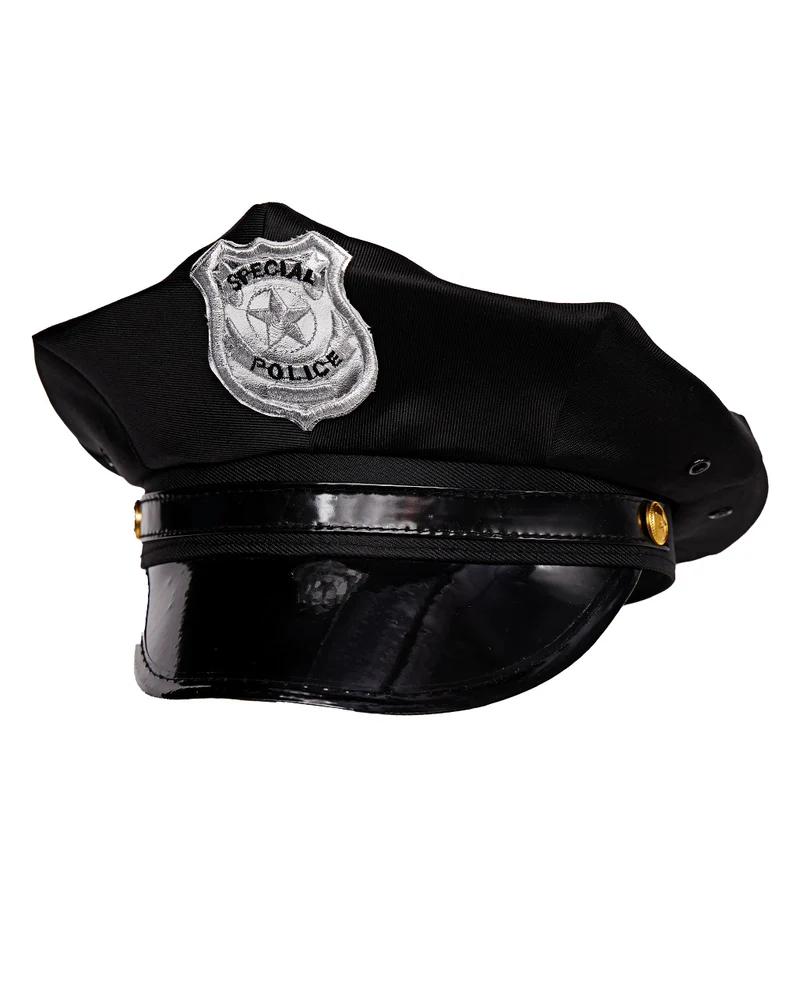 Special Police Polizeimütze schwarz
