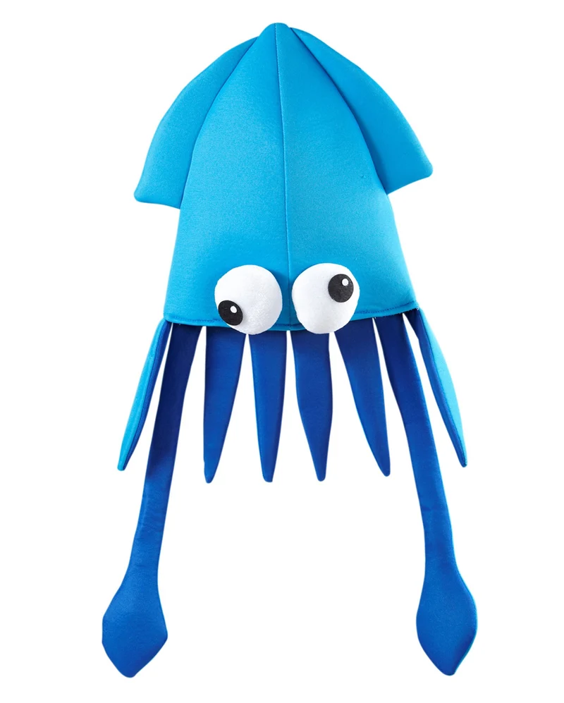 Blauer Tintenfisch als Partyhut