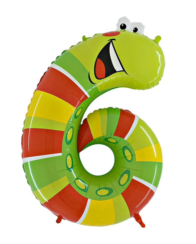 Animaloon Zahl 6 Raupe