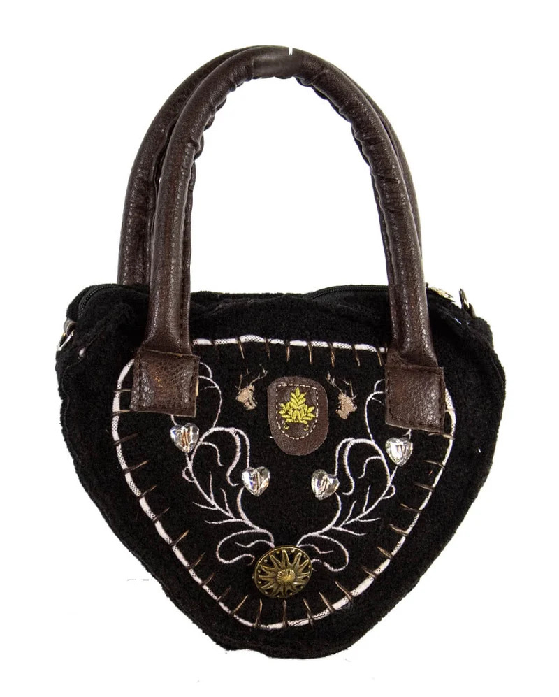 Tiroler Damentasche Deluxe schwarz