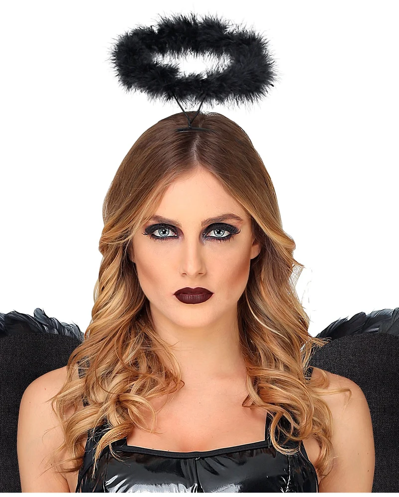 Schwarze Marabou Heiligenschein