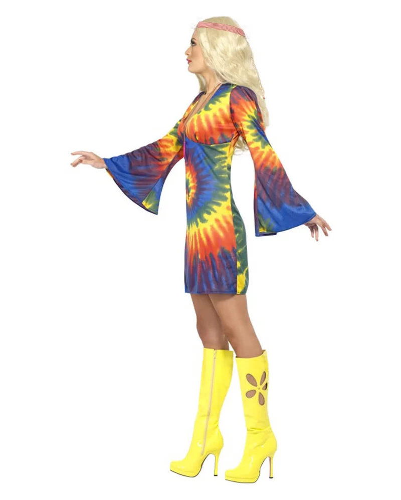 Hippie Minikleid in Batik Optik