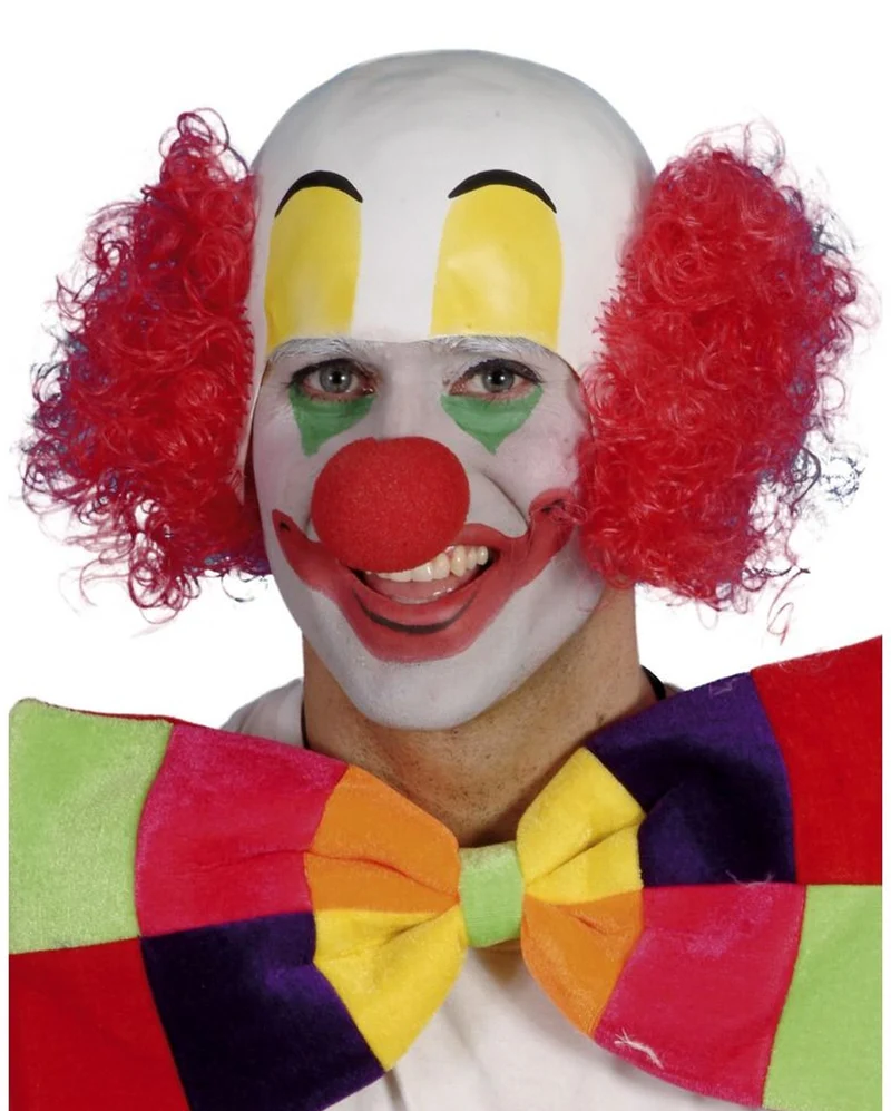 Clowns Perücke mit Halbglatze